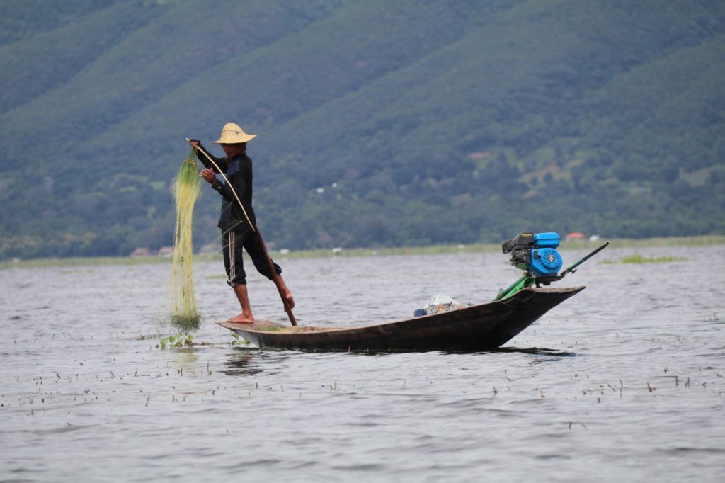 Another fisherman on Inle Lake