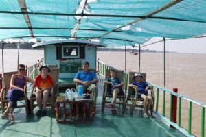 Us on our boat on the Ayyawaddy River