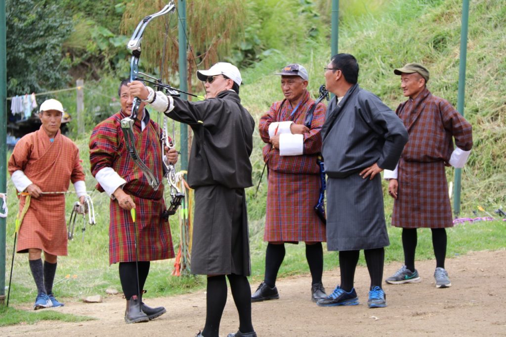 Local archery competition in Bhutan