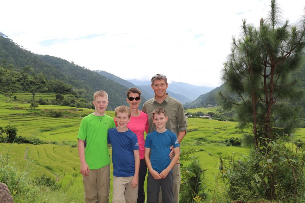 Hiking to Khamsum Yuelley Namgyal Chorten with children