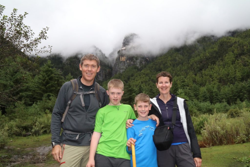 HIKE TO TIGER'S NEST COMPLETED - YOU CAN JUST SEE THE MONASTERY BEHINE US