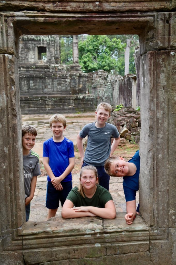 Explorig Angkor in Cambodia with kids