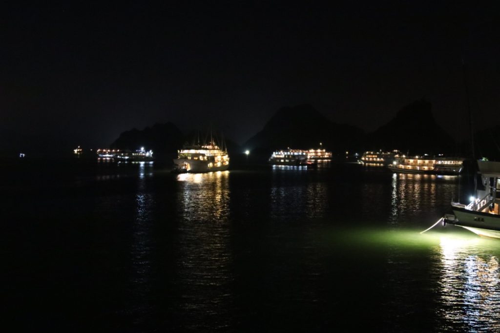 Halong Bay at night time