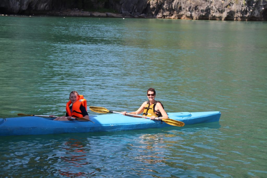 Kayaking on Halong Bay in Vietnam