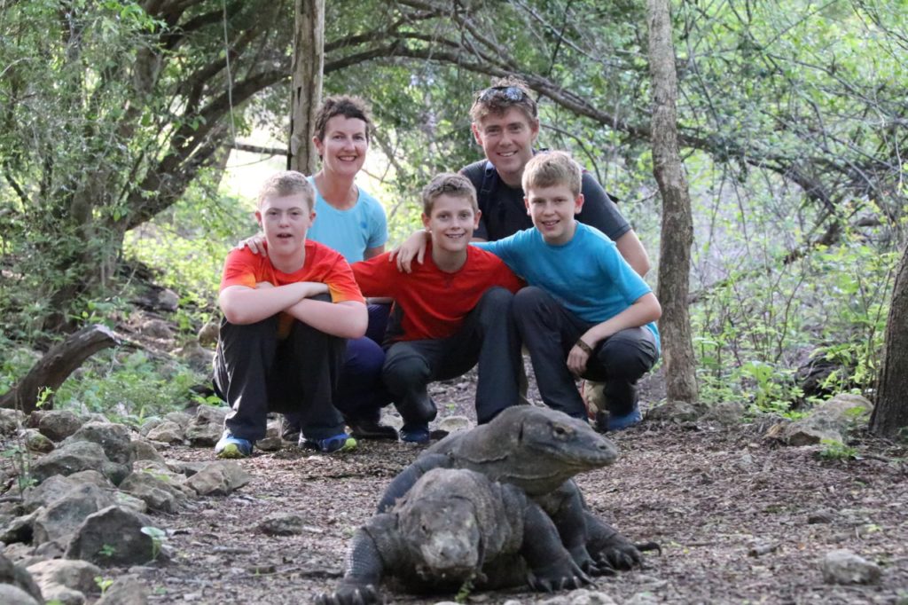 Komodo dragons on Rinca Island