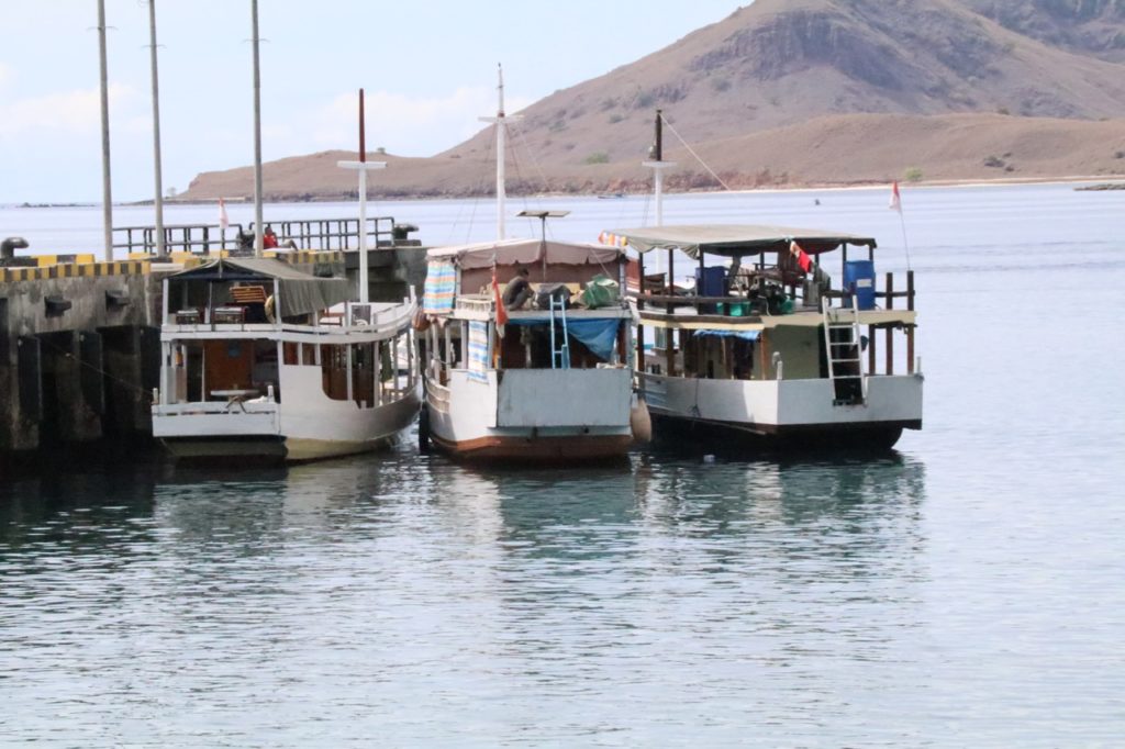 Wooden boats for trips to Komodo and Rinca