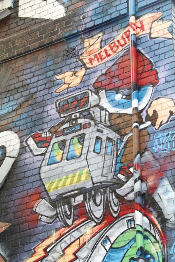 Street art on Hosier Lane in Melbourne