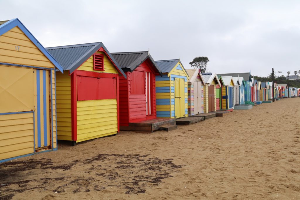 Brighton beach huts in Melbourne