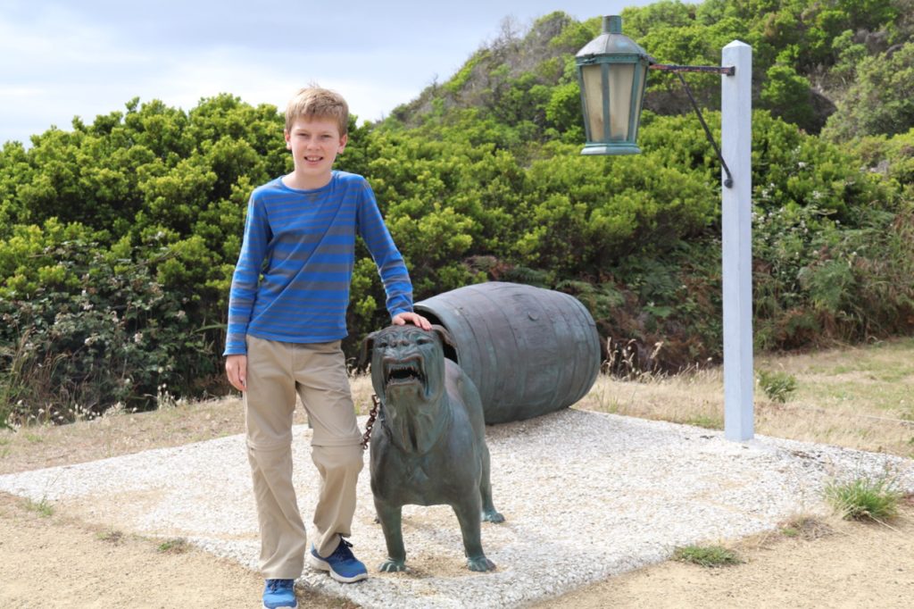 THE LOCATION OF THE DOG LINE ON EAGLEHAWK NECK