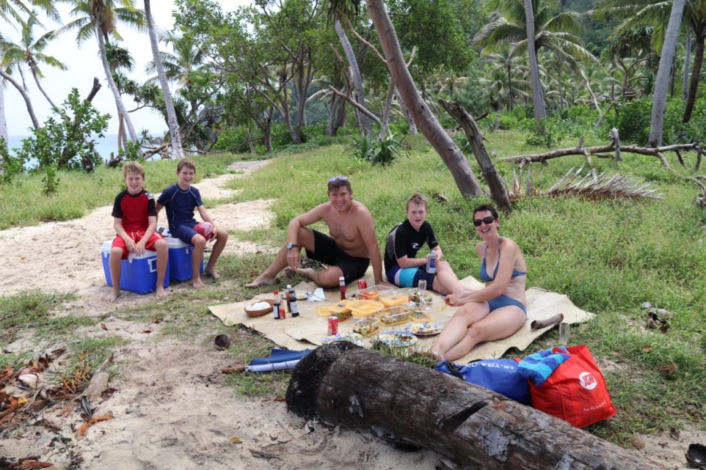 Picnic lunch on Modriki Island