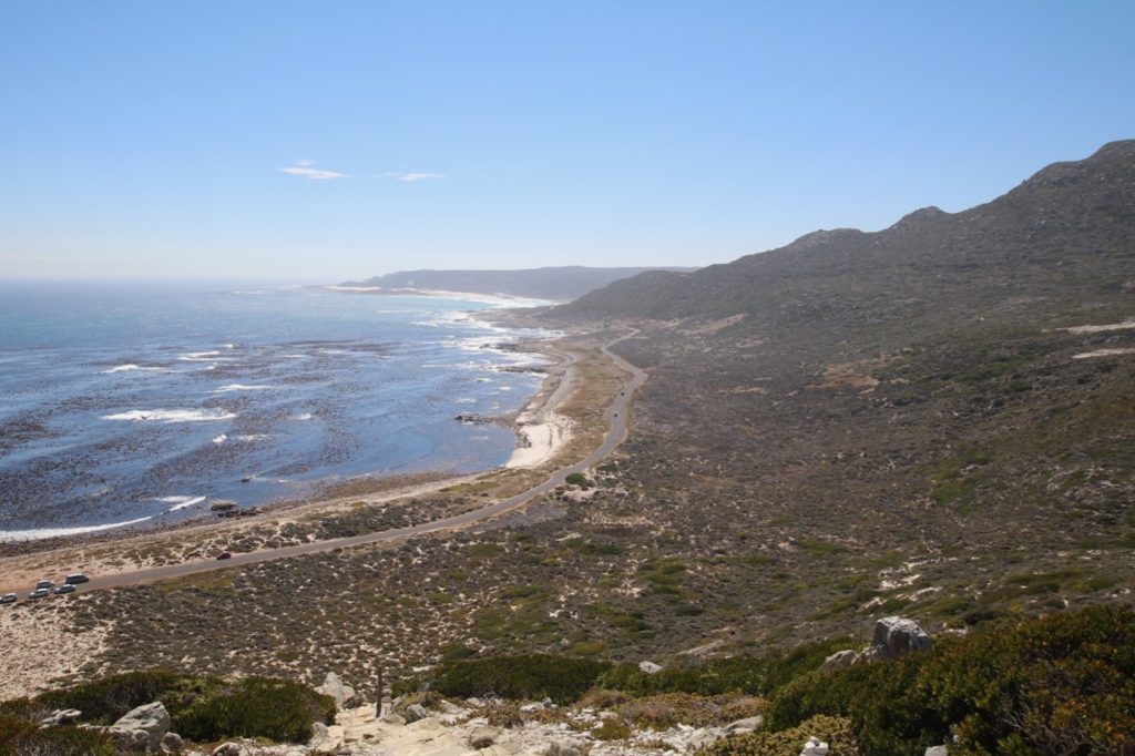 View from cliffs at Cape of Good Hope
