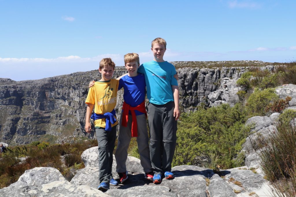 At the top of Table Mountain, Cape Town, South Africa