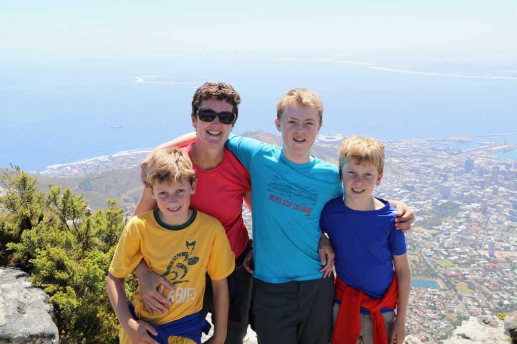 At the top of Table Mountain, Cape Town, South Africa