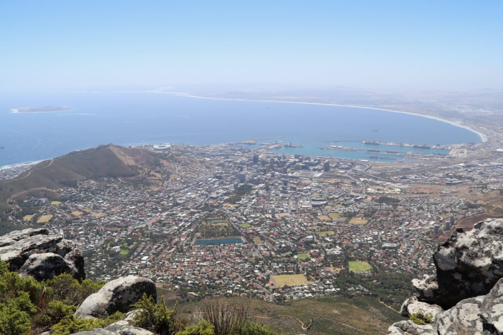 Views across Cape Town from Table Mountain