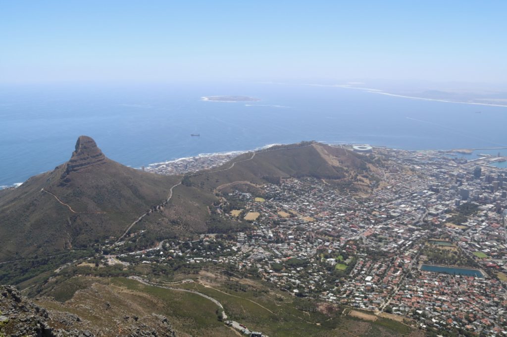 Views across Cape Town from Table Mountain