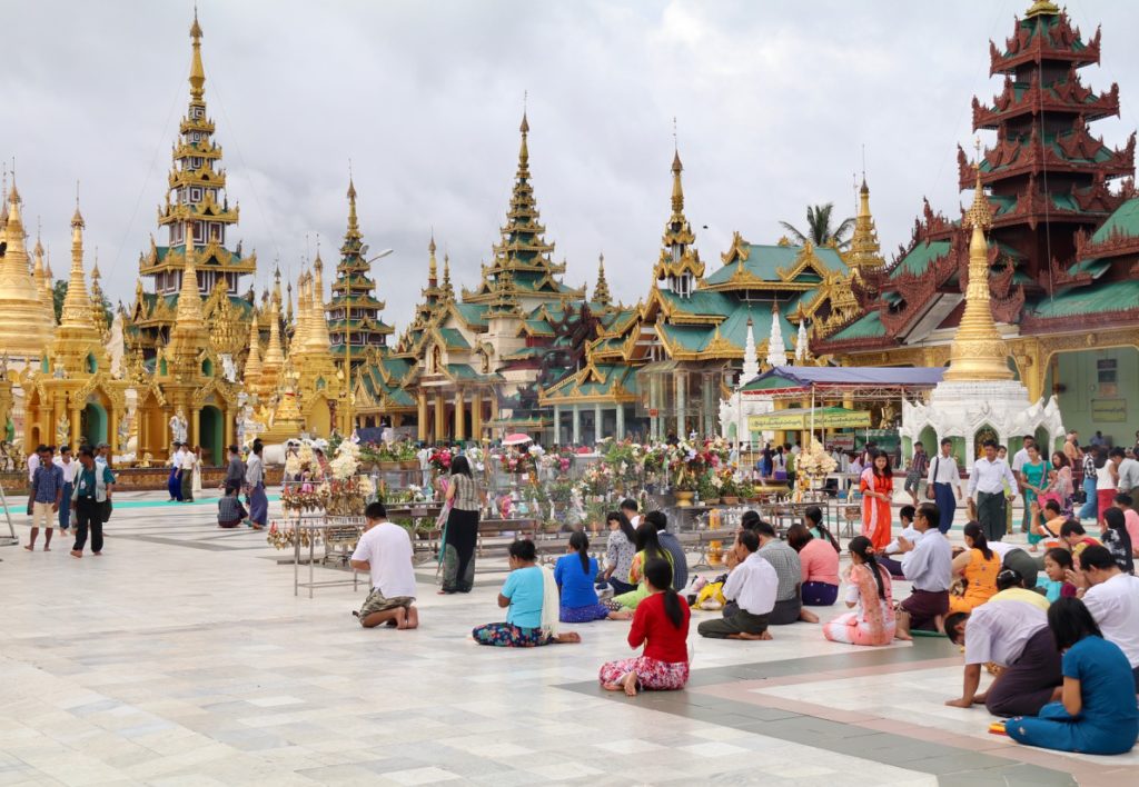 Shwedagon Pagoda in Yangon, Myanmar