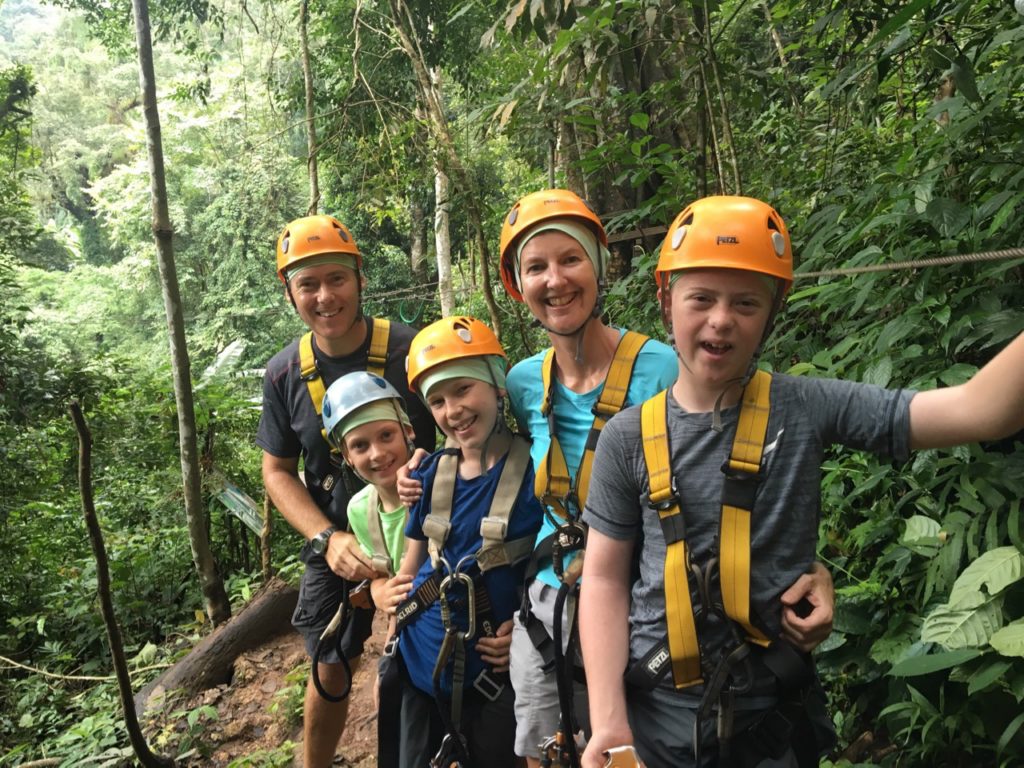 Zip-lining in the rainforests of Chiang Mai, Thailand