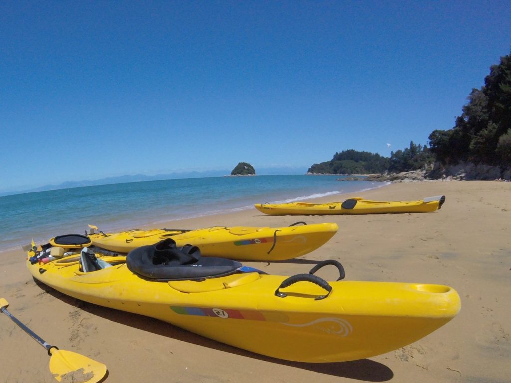 Kayaking in the Abel Tasman National Park in New Zealand