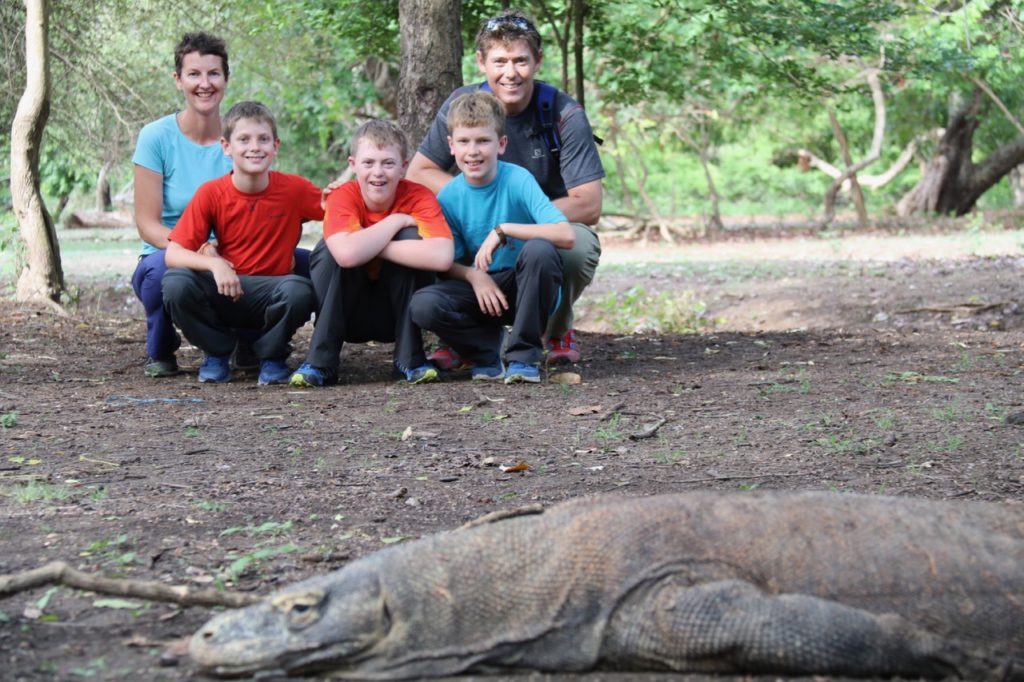 Trekking with Komodo Dragons in Komodo National park, Indonesia