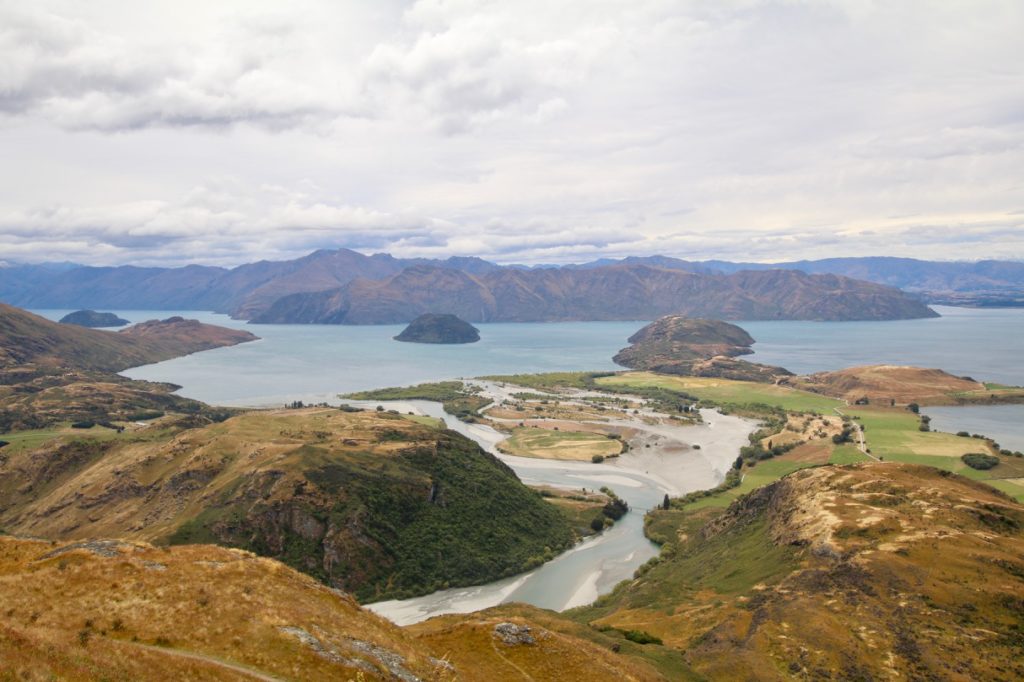 The view of Lake Wanaka from the Rocky Mountain Track