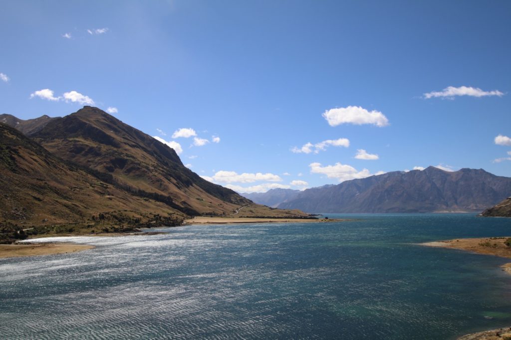 Driving the Haast Pass in New Zealand