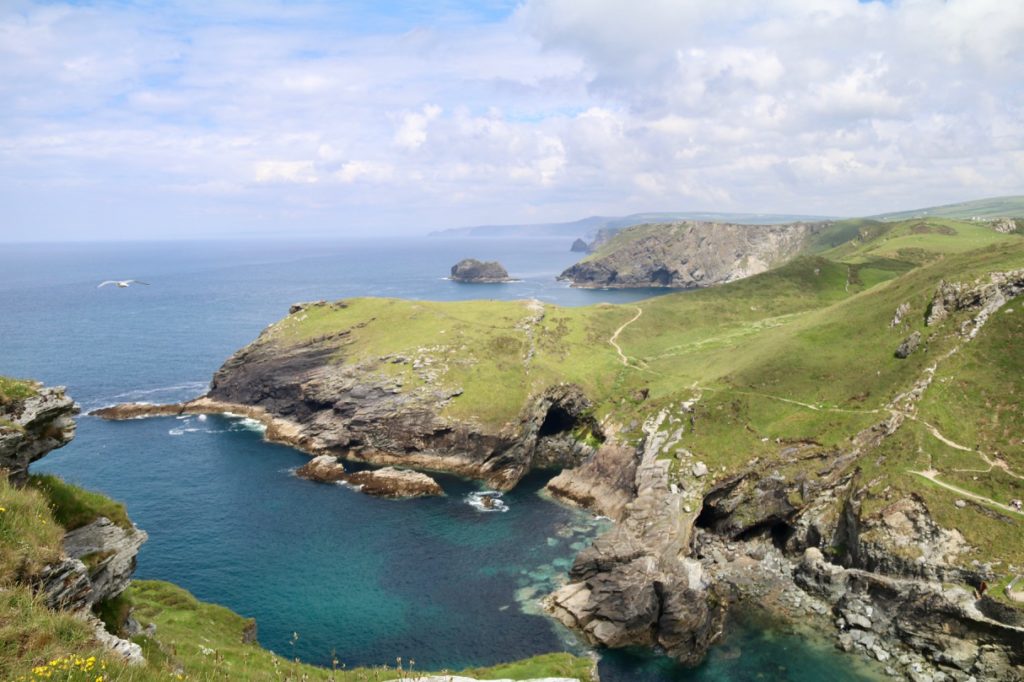 Tintagel Castle famous for it's links with King Arthur.