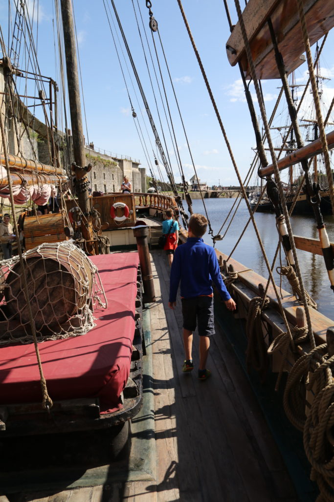 Aboard a tall ship at Charlestown Harbour