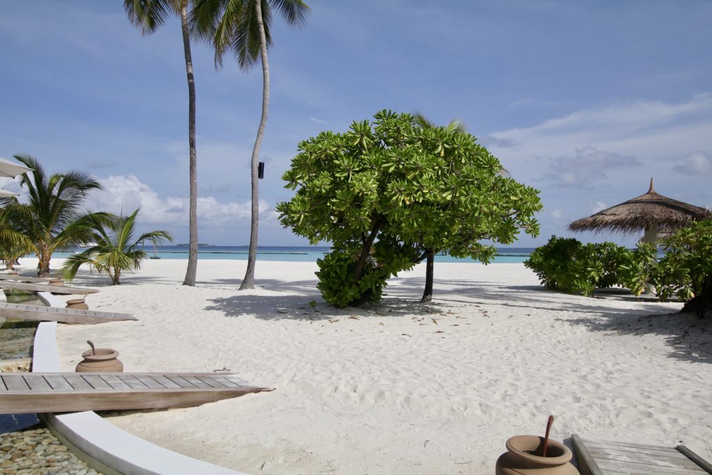 Beach at the Constance Haleveli in the Maldives