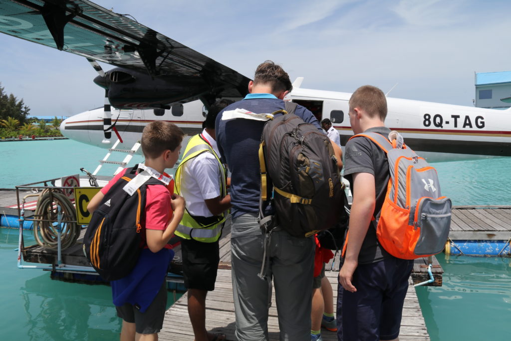 A sea plane transfer to Constance Haleveli in the Maldives