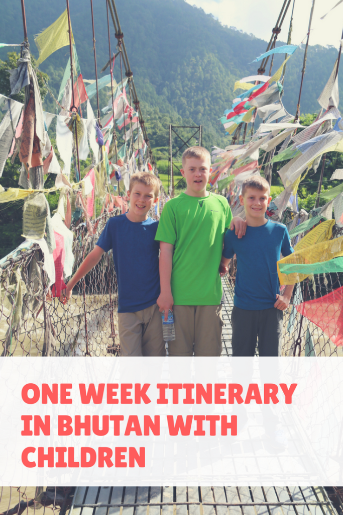 One Week Bhutan itinerary with children