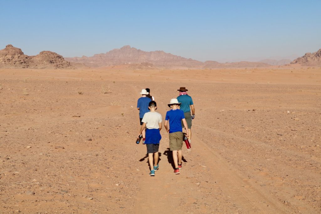 Hiking with kids in Wadi Rum