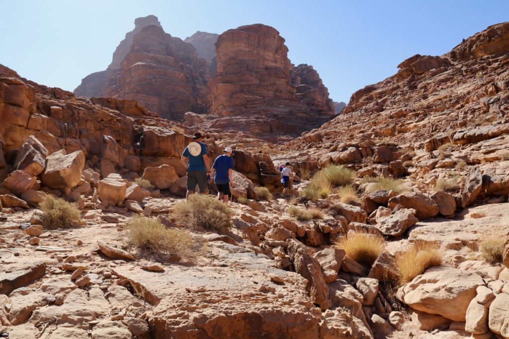 Hiking with kids in Wadi Rum