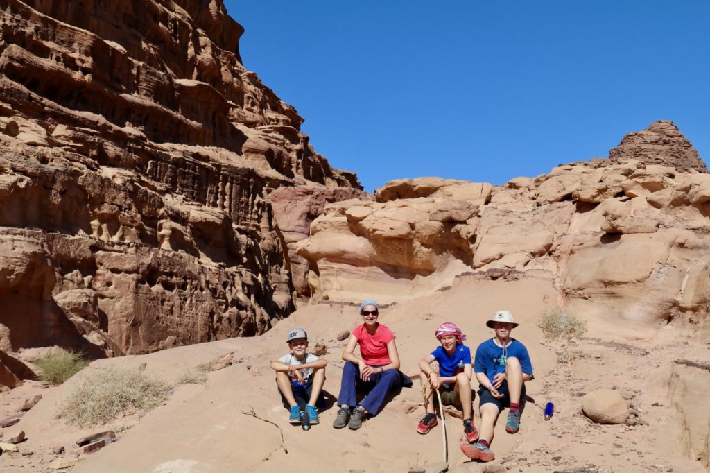 Hiking in Wadi Rum with kids