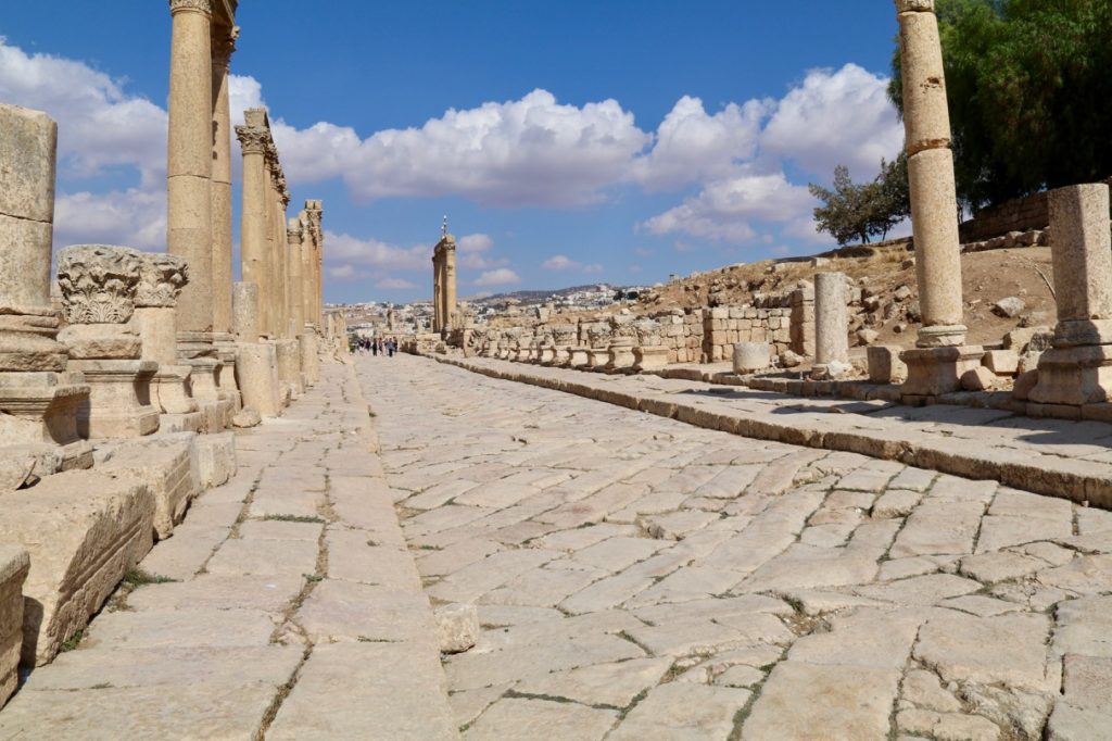The Cardo Maximus in the Roman city of Jerash
