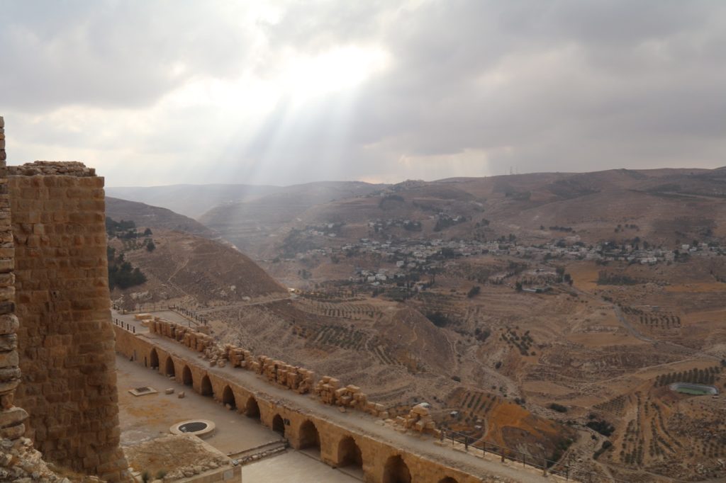 The view from Karak Castle in Jordan