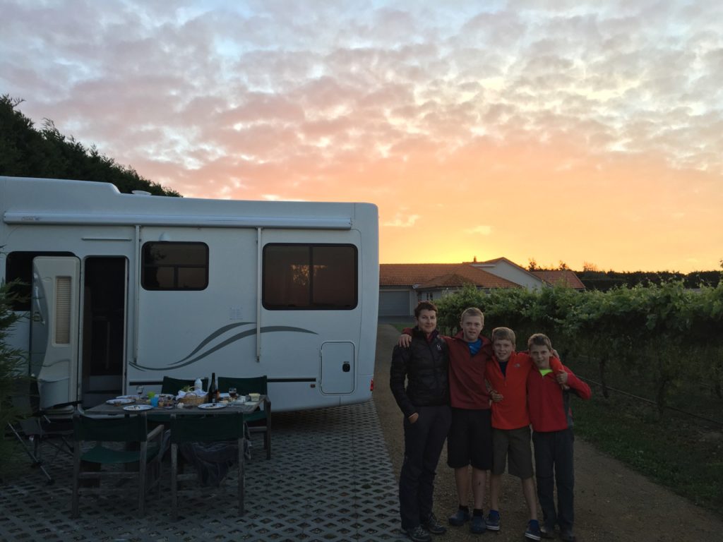 Camping with kids at Coney Wines in Martinborough, New Zealand