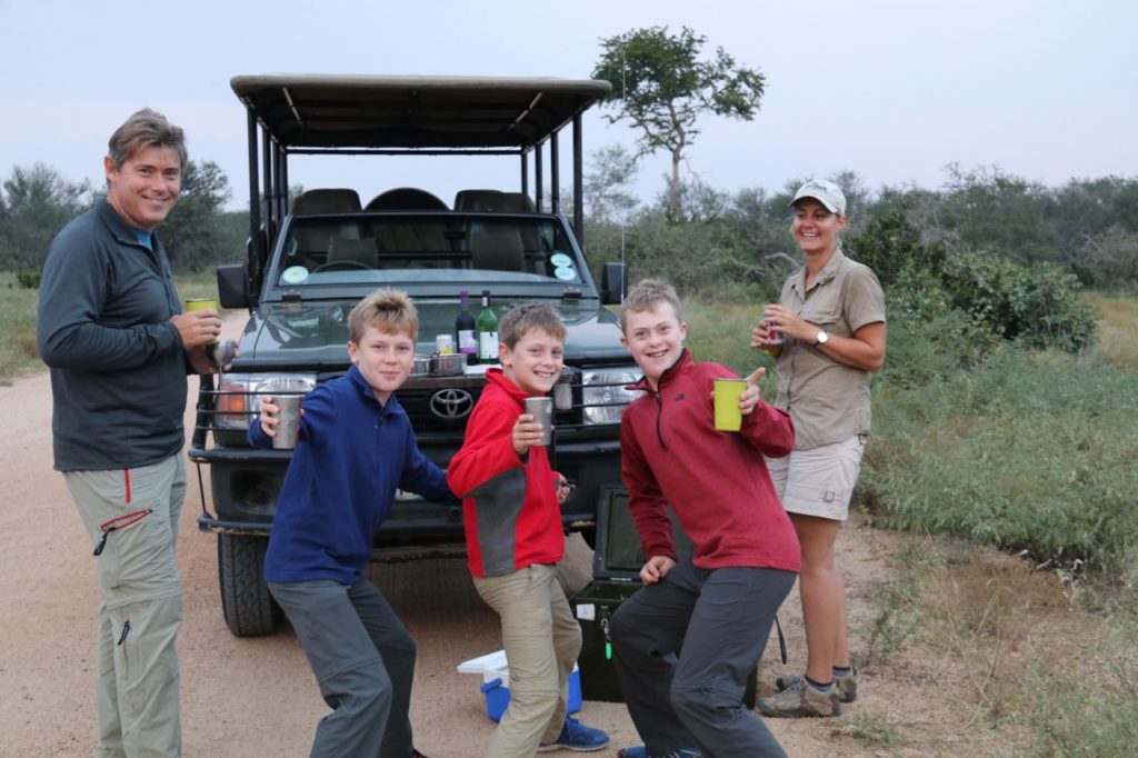 Family safari in Kruger National Park, South Africa