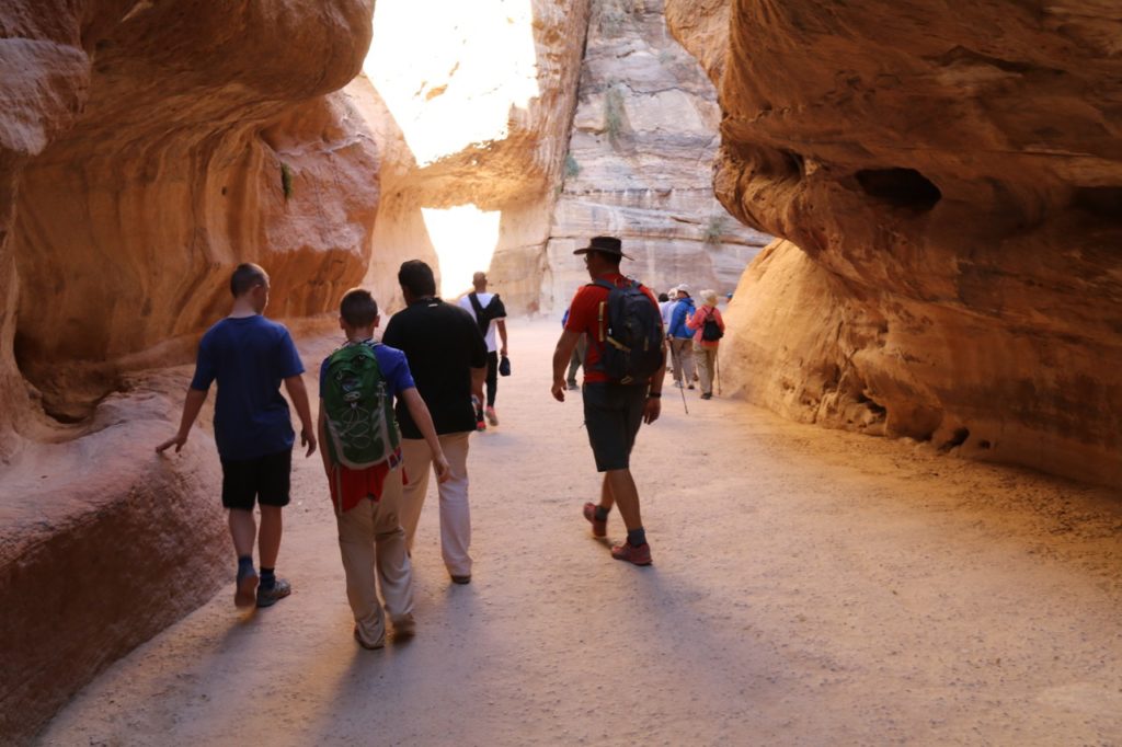 The famous Siq in Petra