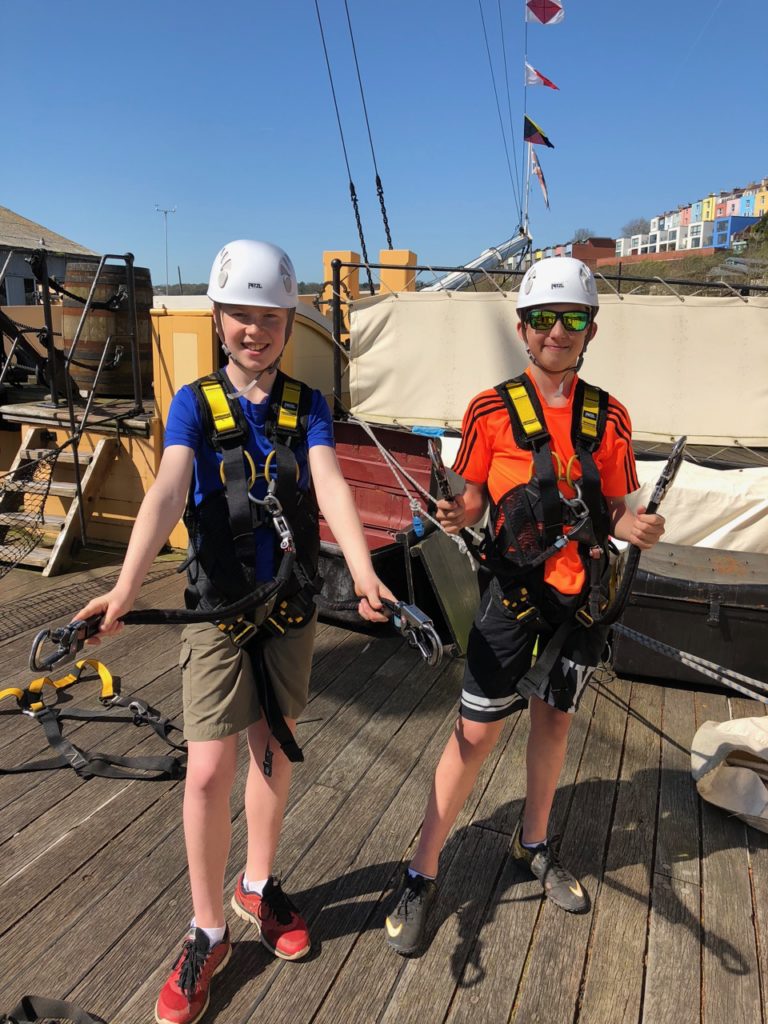 Getting ready to go aloft on the SS Great Britain