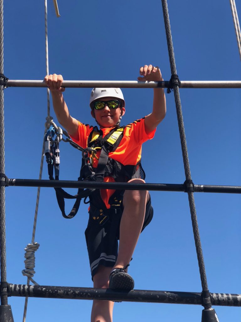 Climbing the rigging on the SS Great Britain