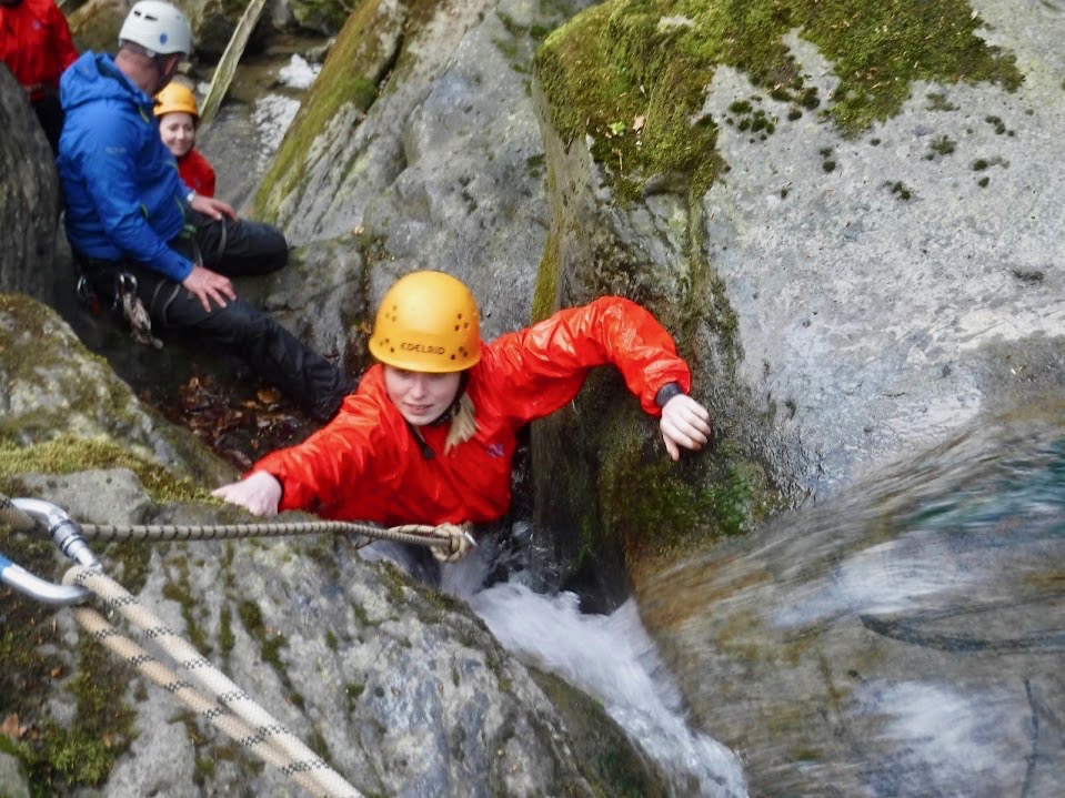 Gorge scrambling in the Clydach Gorge