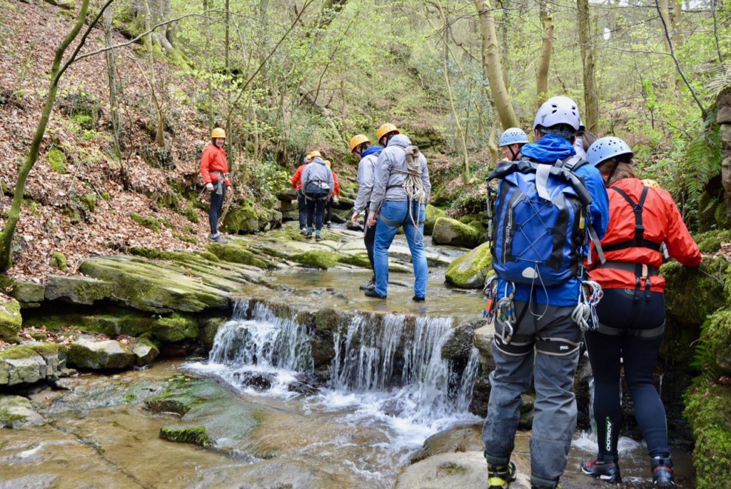 Gorge scrambling up Clydach Gorge