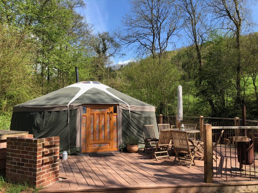 Staying in a Mongolian yurt