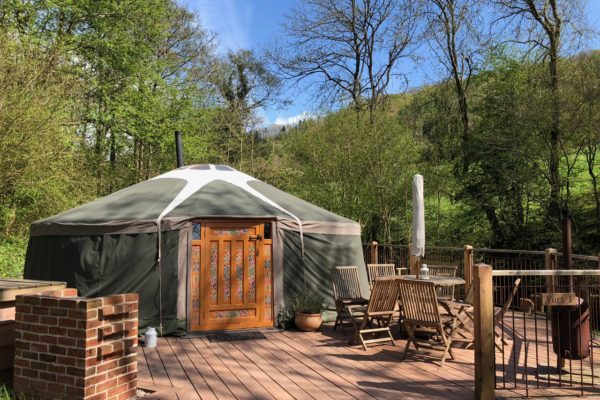 Staying in a Mongolian yurt