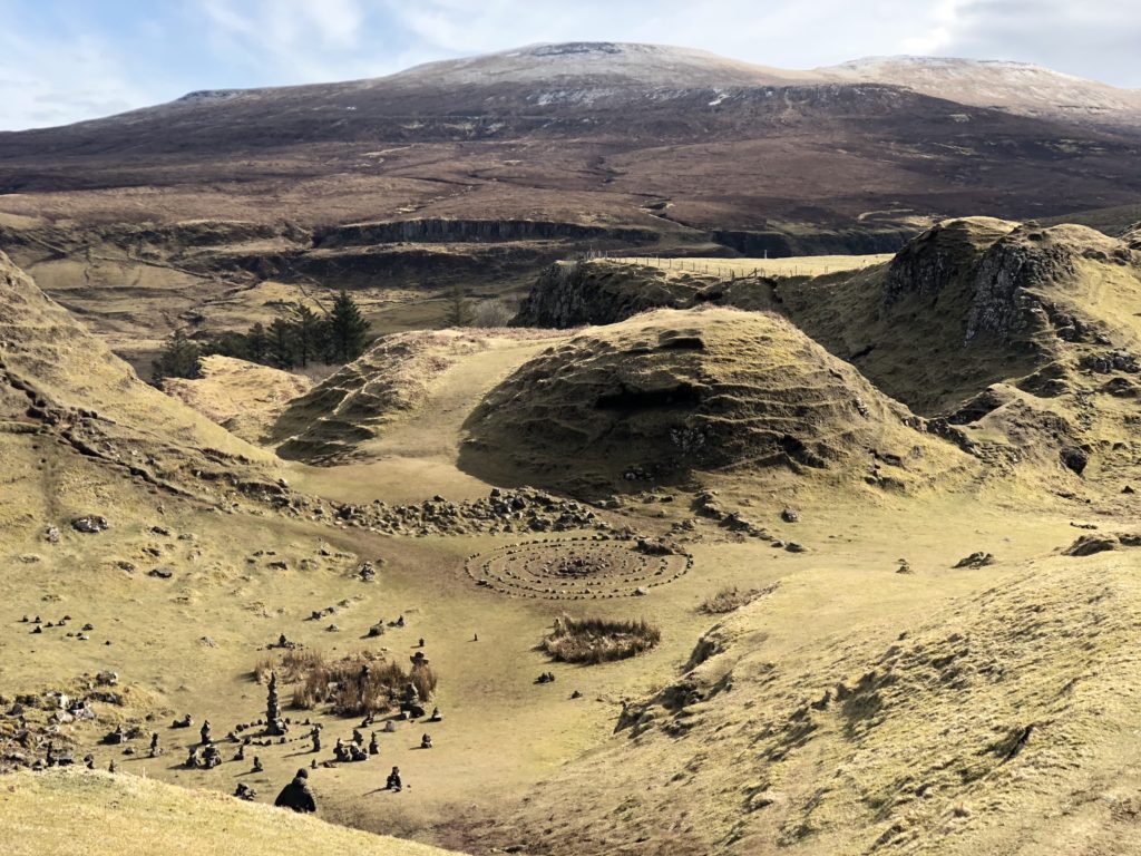 The beautiful Fairy Glen on the Isle of Skye