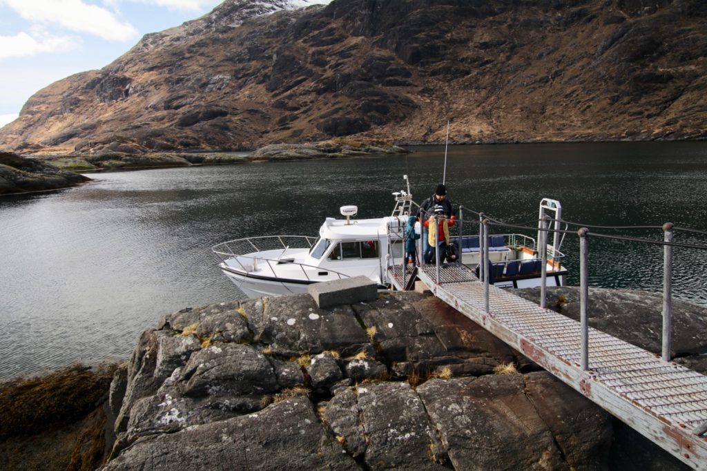The boat mooring for Loch Coruisk