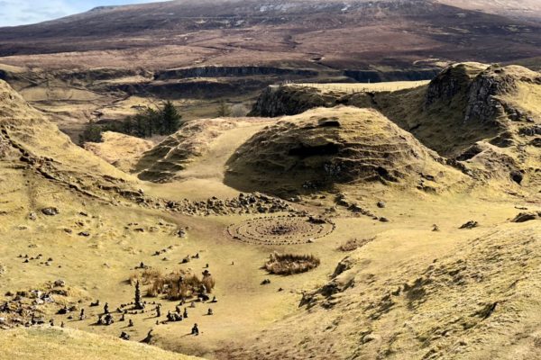 The magical Fairy Glen on the Isle of Skye