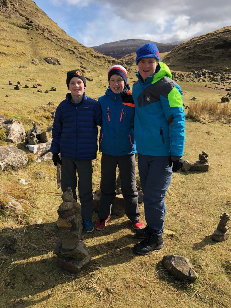 The obligatory rock tower at the Fairy Glen on Skye