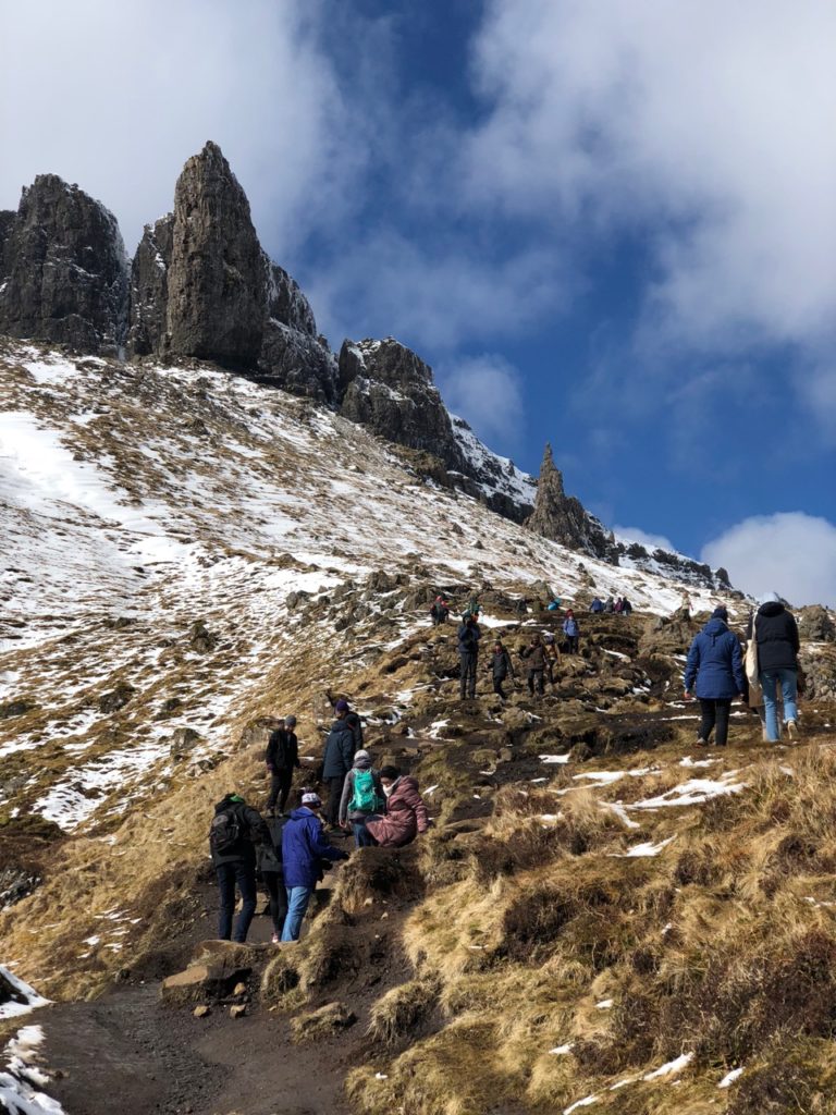 Hiking to the Old Man of Storr on Skye
