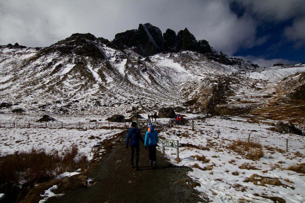 Hiking the Old Man of Storr on the Isle of Skye